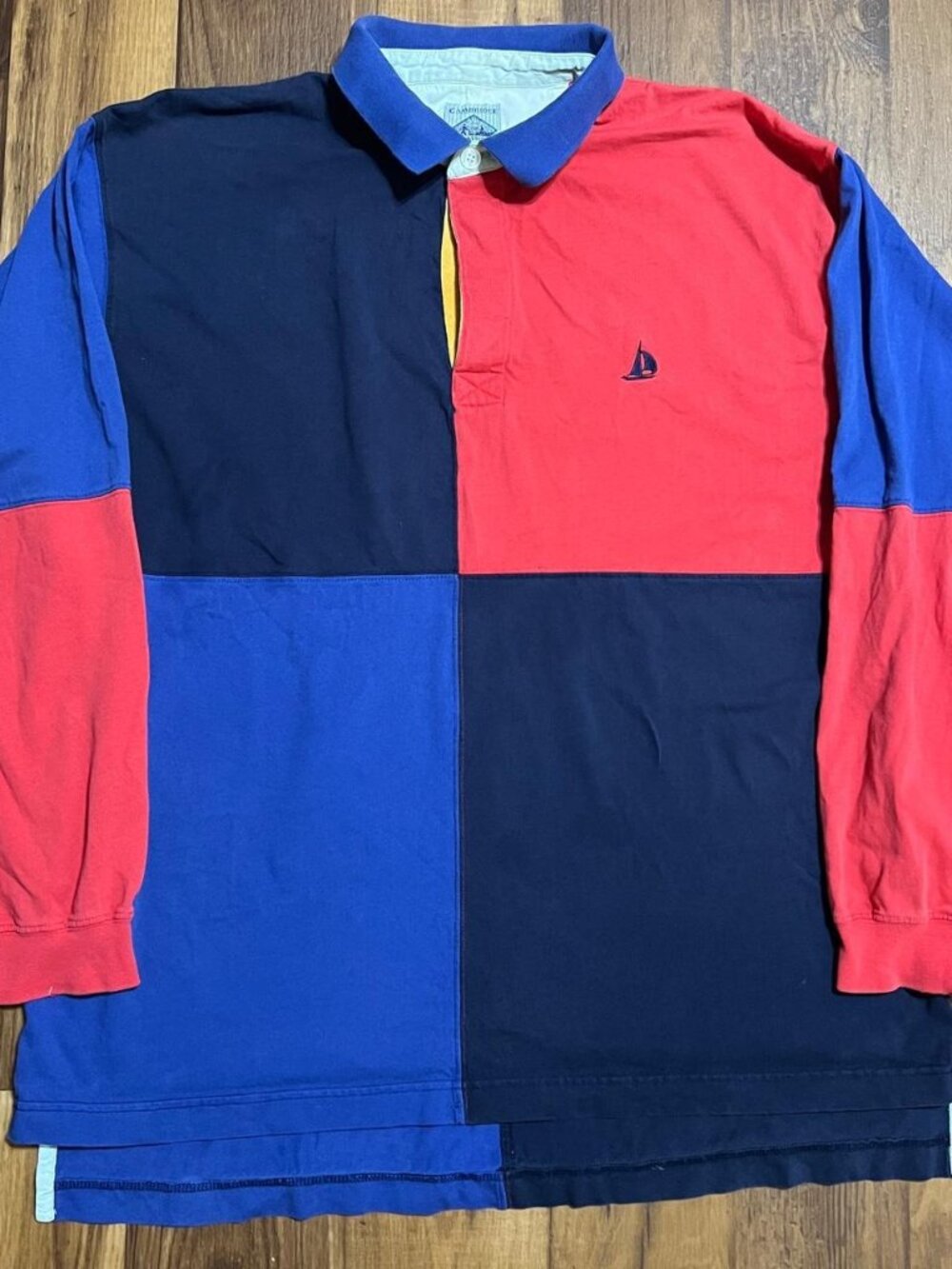Vintage Cambridge Classics Rugby Shirt Mens Large 90s Y2K Nautical